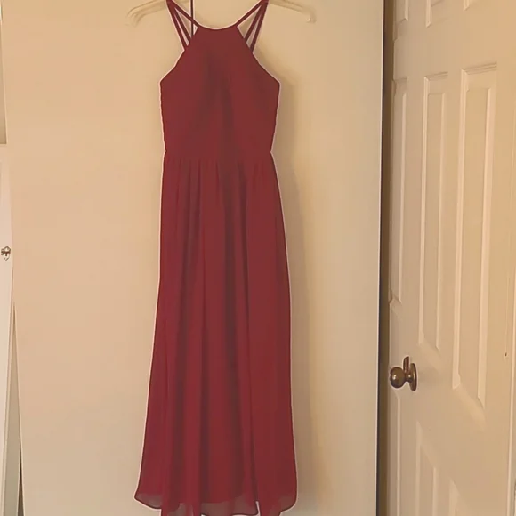 Azazie | Dresses | Azazie High Neck Bridesmaid Dress With Slit In Raspberry | Poshmark Azazie | Dresses | Azazie High Neck Bridesmaid Dress With Slit In Raspberry | Poshmark